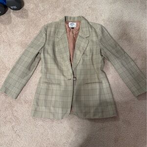 Kasper Beige Checkered Blazer